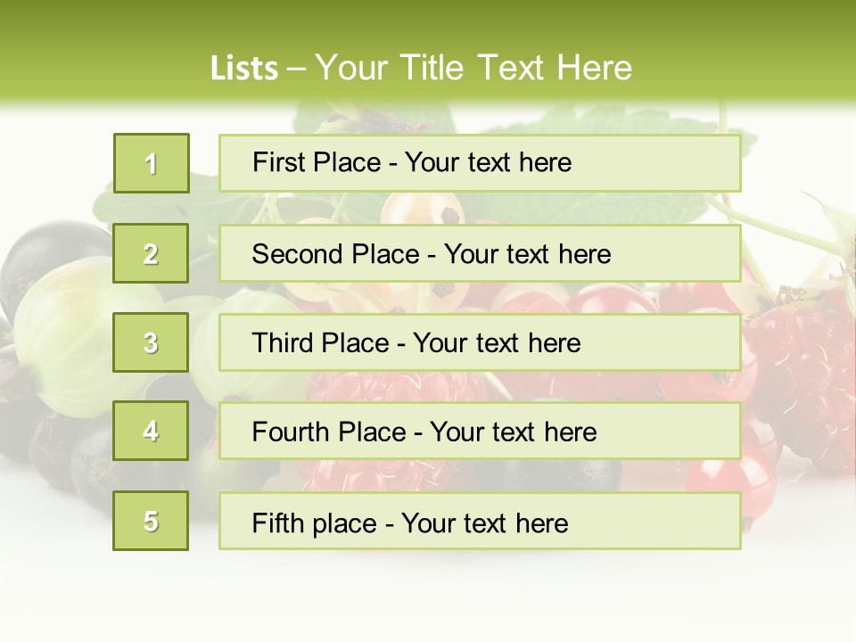 Berry Juicy Horizontal PowerPoint Template