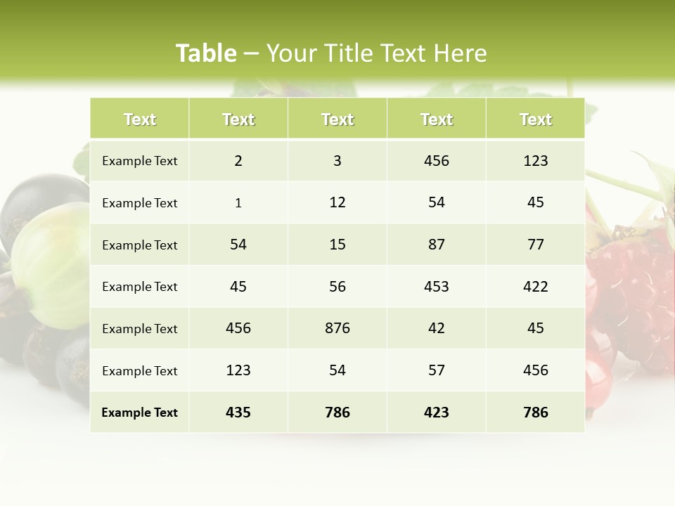 Berry Juicy Horizontal PowerPoint Template