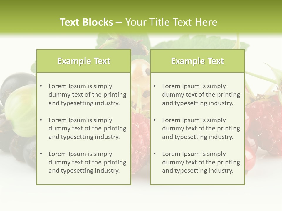 Berry Juicy Horizontal PowerPoint Template