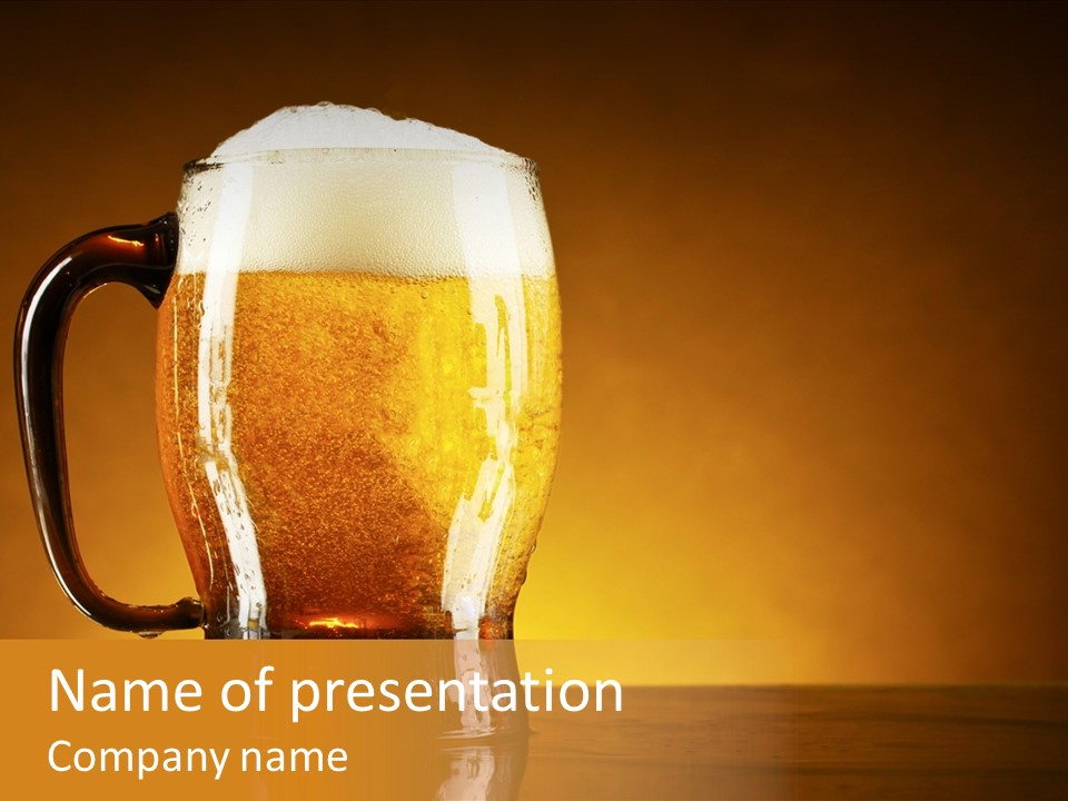 Liquid Lager Drink PowerPoint Template