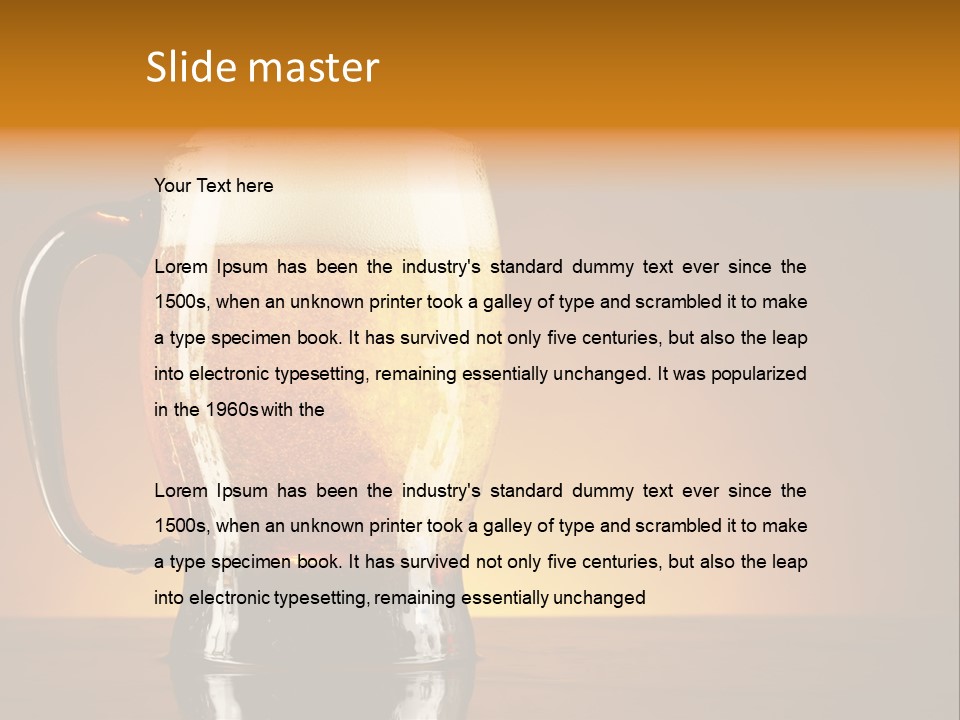 Liquid Lager Drink PowerPoint Template