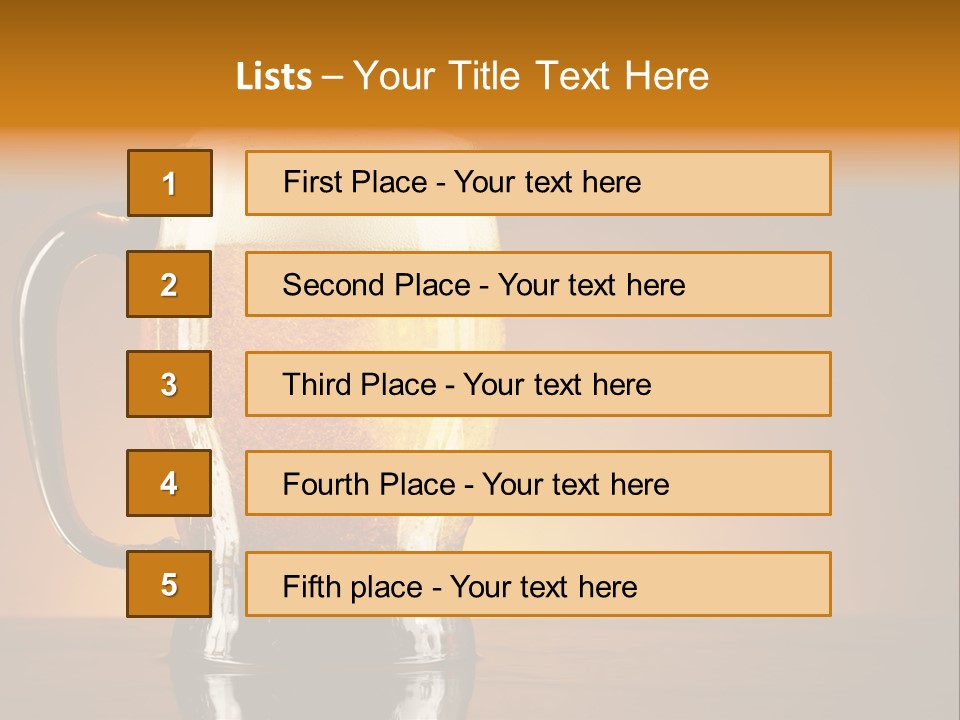 Liquid Lager Drink PowerPoint Template