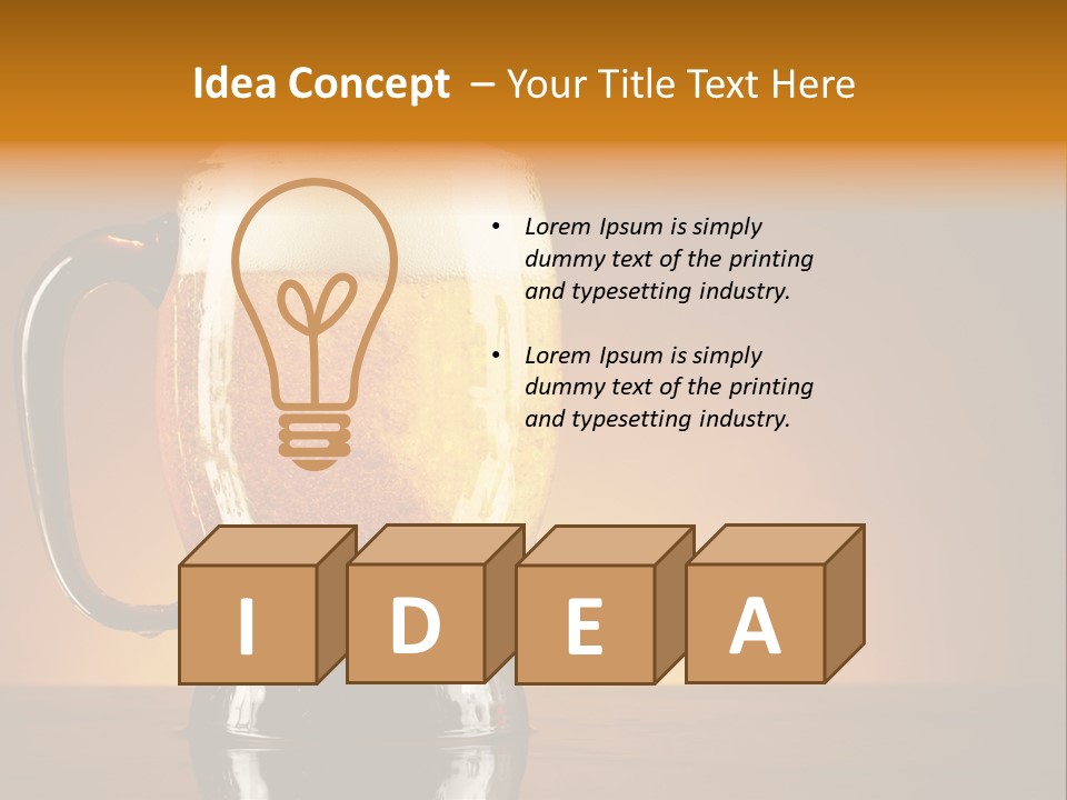 Liquid Lager Drink PowerPoint Template