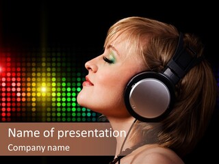 Face Blond Celebrate PowerPoint Template