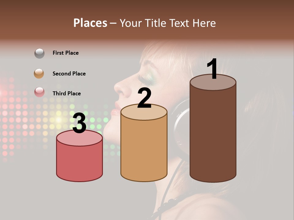 Face Blond Celebrate PowerPoint Template