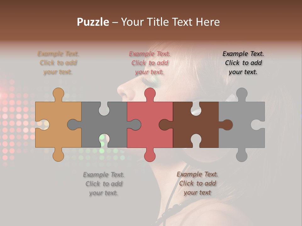 Face Blond Celebrate PowerPoint Template