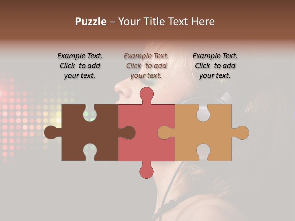 Face Blond Celebrate PowerPoint Template