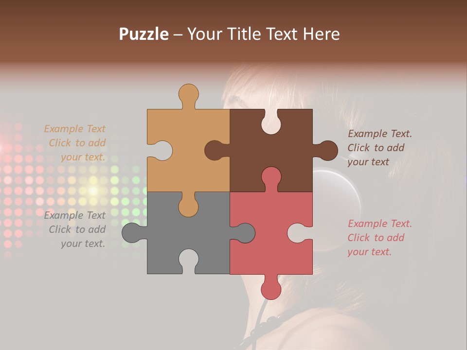 Face Blond Celebrate PowerPoint Template