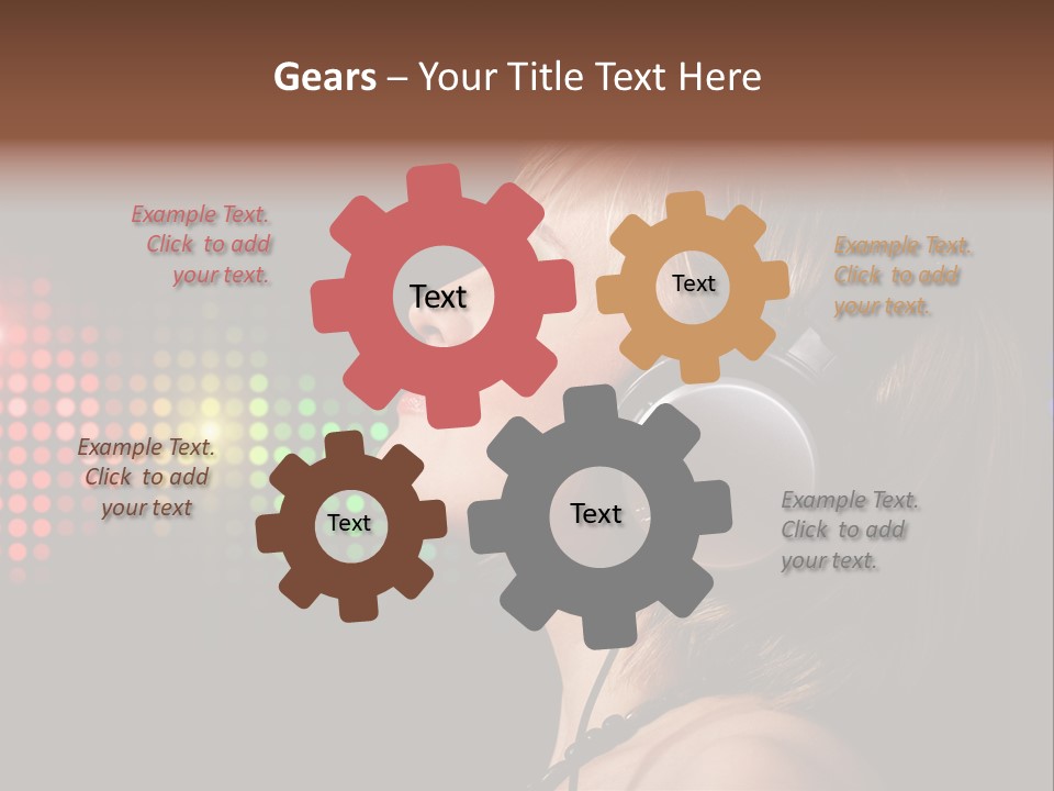 Face Blond Celebrate PowerPoint Template