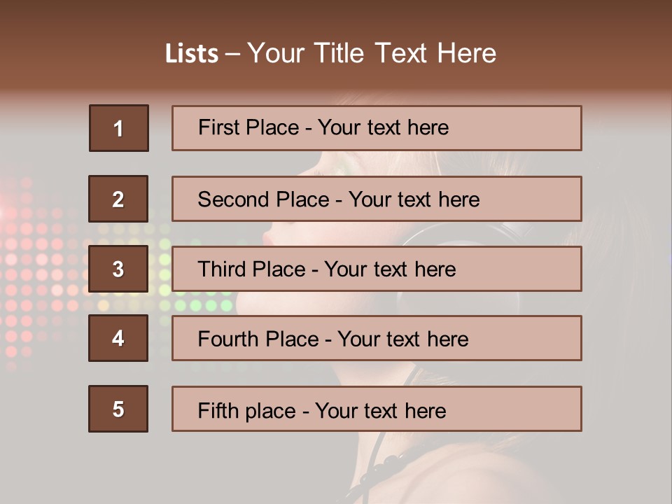 Face Blond Celebrate PowerPoint Template
