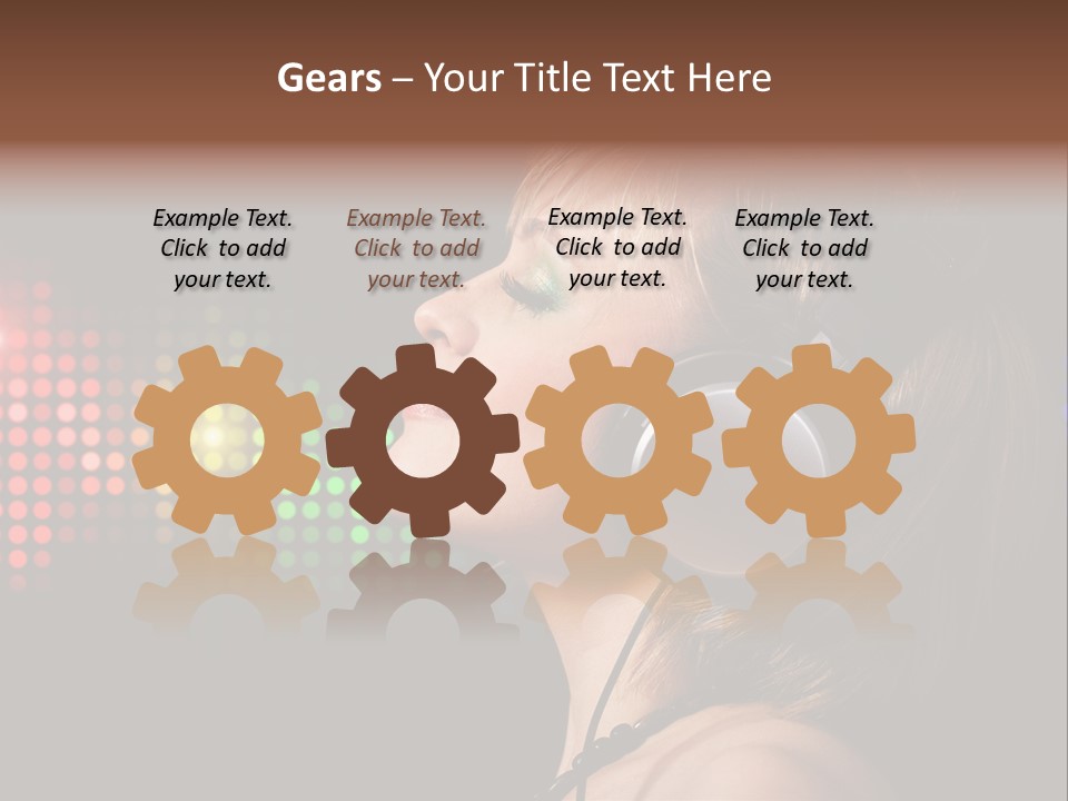 Face Blond Celebrate PowerPoint Template