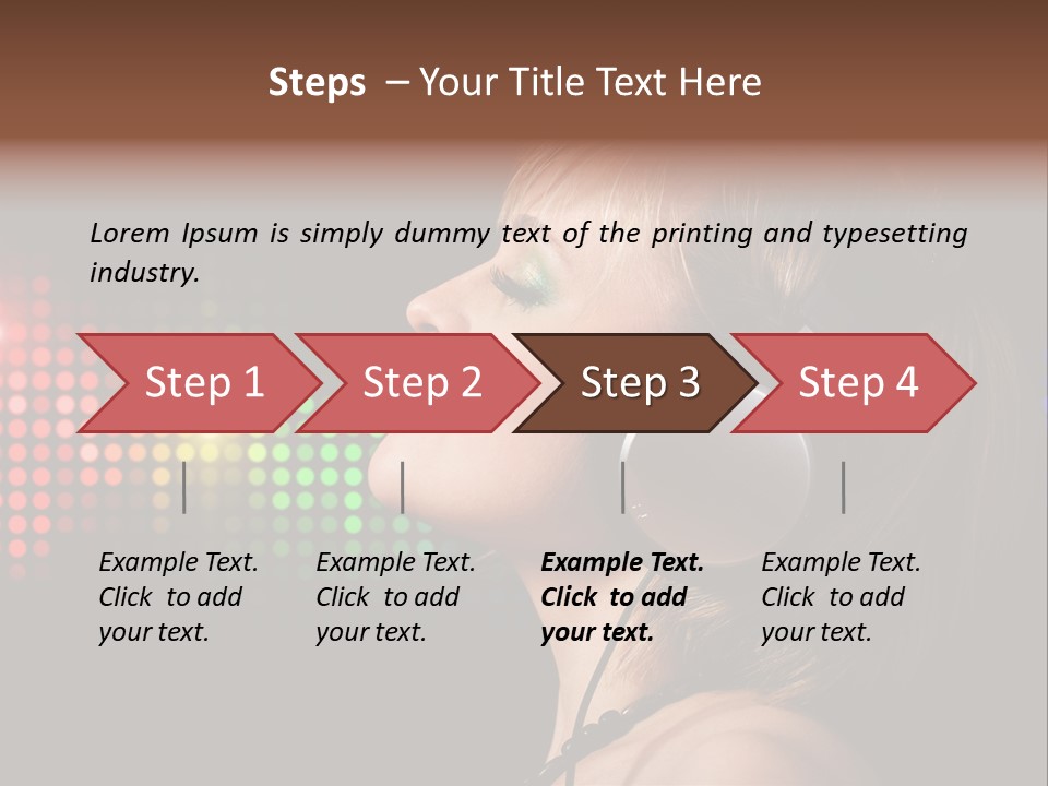 Face Blond Celebrate PowerPoint Template