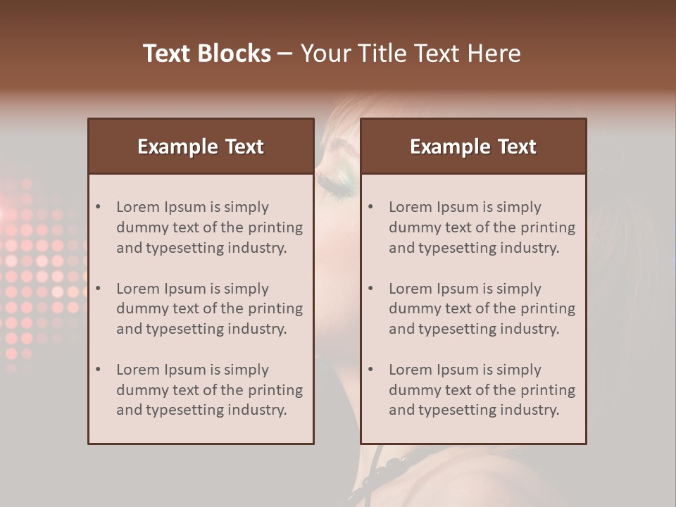 Face Blond Celebrate PowerPoint Template