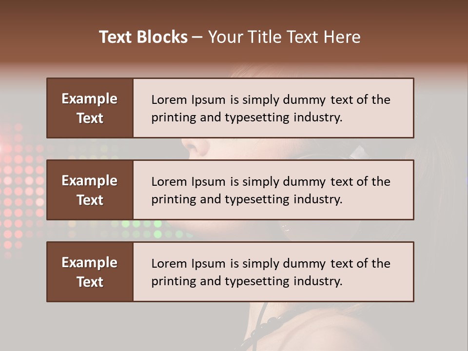 Face Blond Celebrate PowerPoint Template