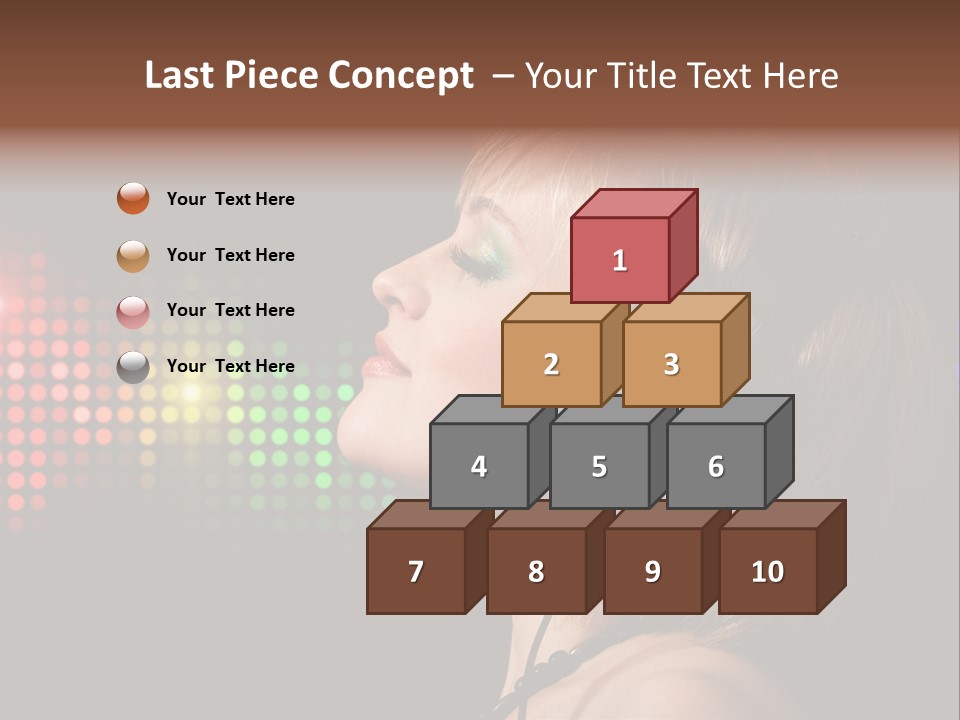 Face Blond Celebrate PowerPoint Template