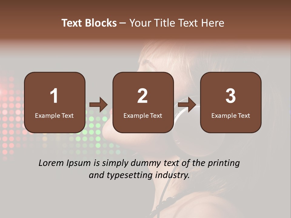 Face Blond Celebrate PowerPoint Template