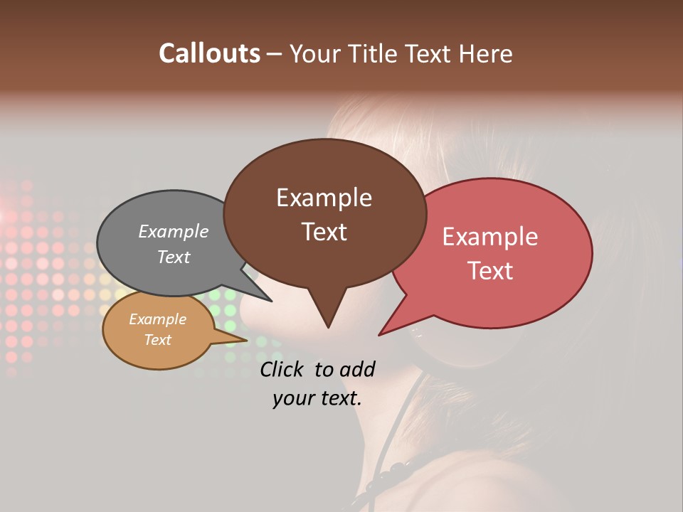 Face Blond Celebrate PowerPoint Template