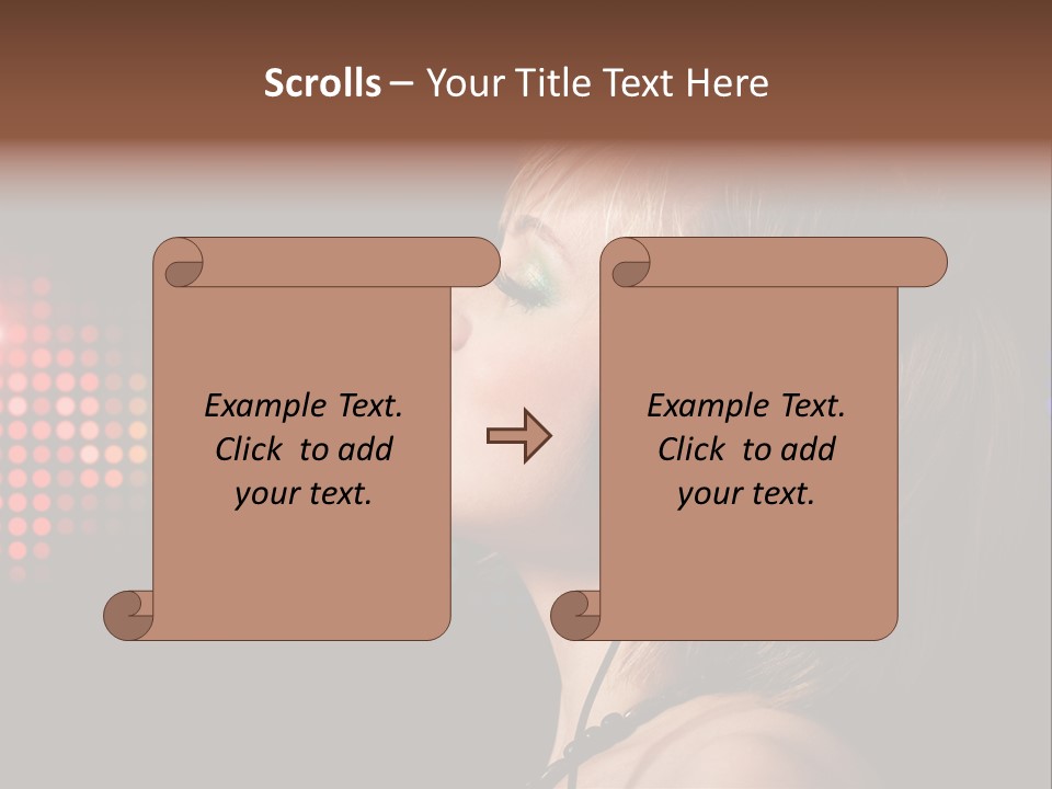 Face Blond Celebrate PowerPoint Template
