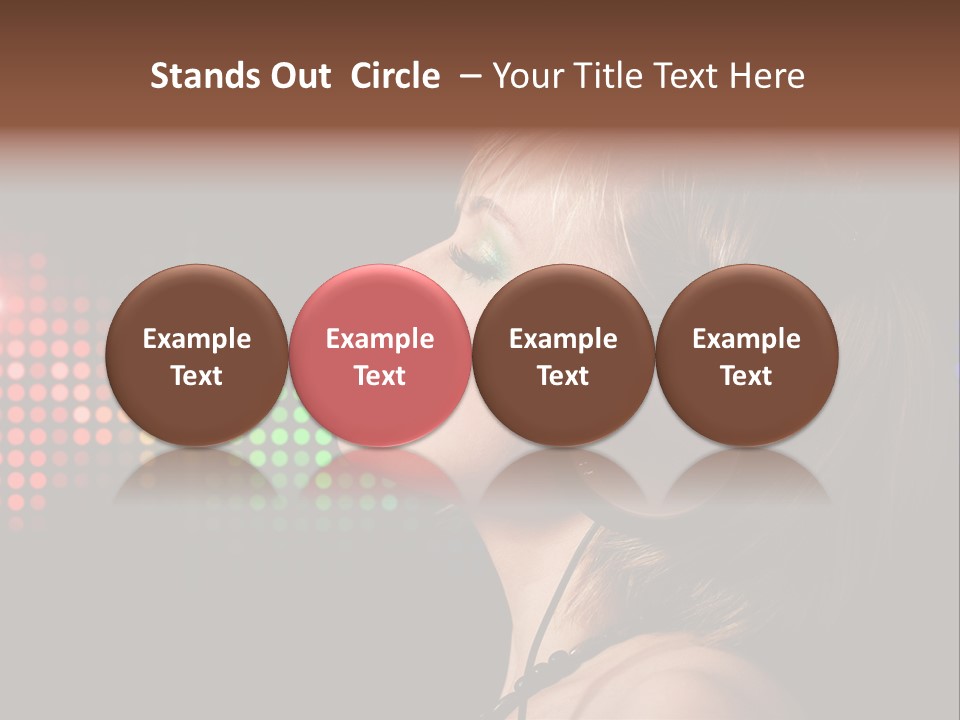 Face Blond Celebrate PowerPoint Template