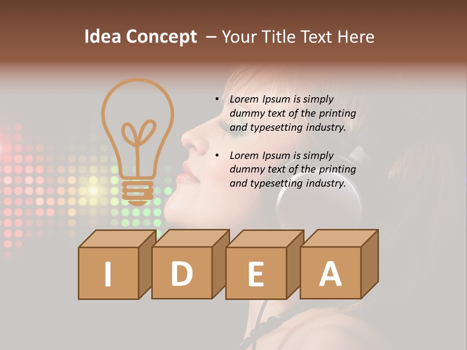 Face Blond Celebrate PowerPoint Template