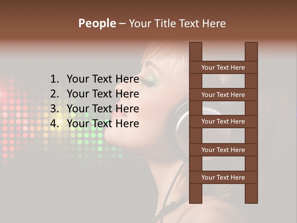 Face Blond Celebrate PowerPoint Template