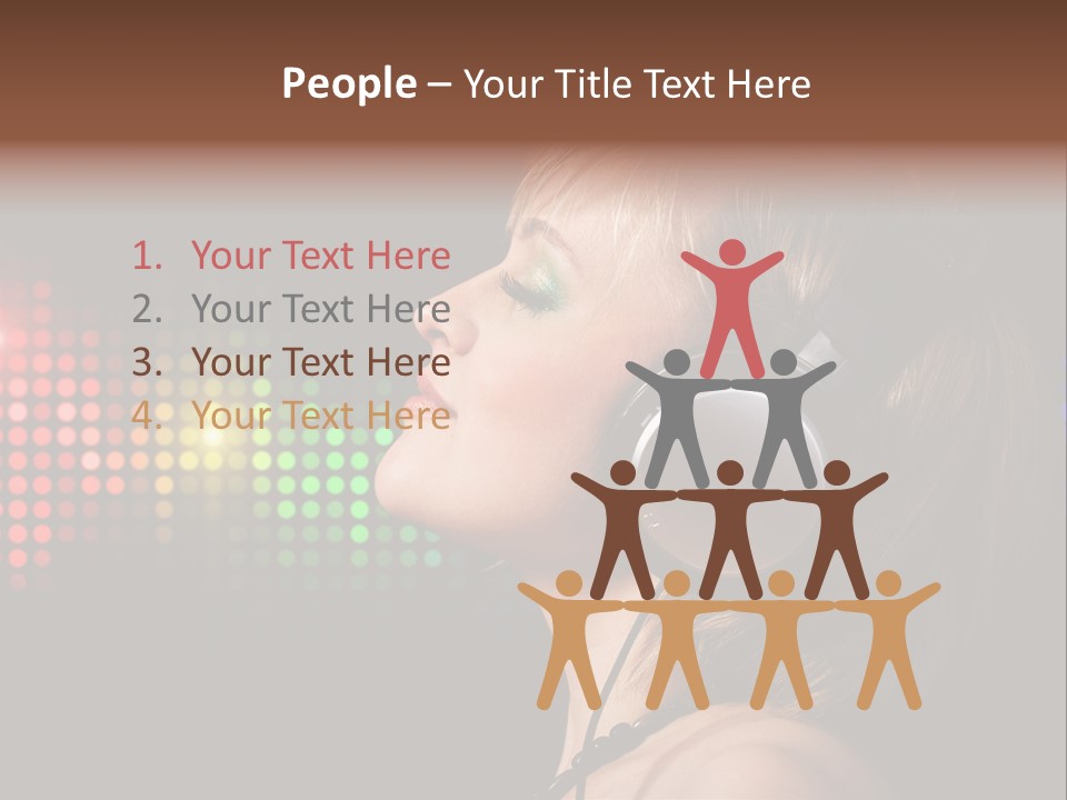 Face Blond Celebrate PowerPoint Template