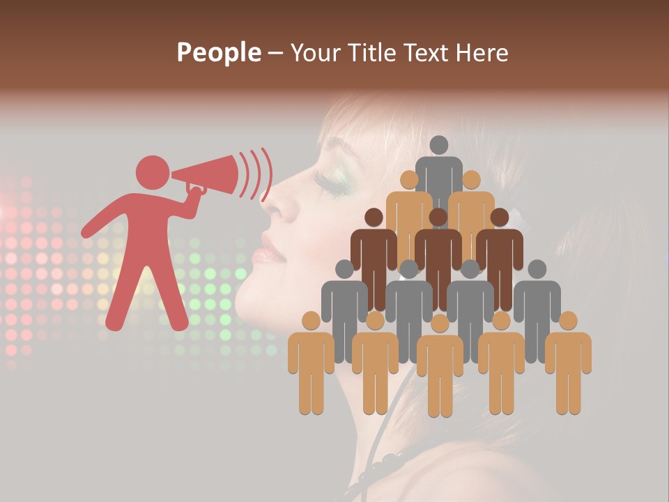 Face Blond Celebrate PowerPoint Template