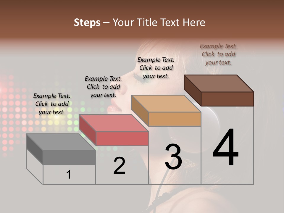 Face Blond Celebrate PowerPoint Template