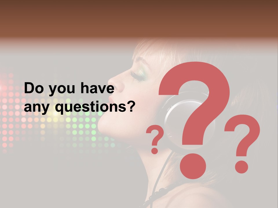 Face Blond Celebrate PowerPoint Template