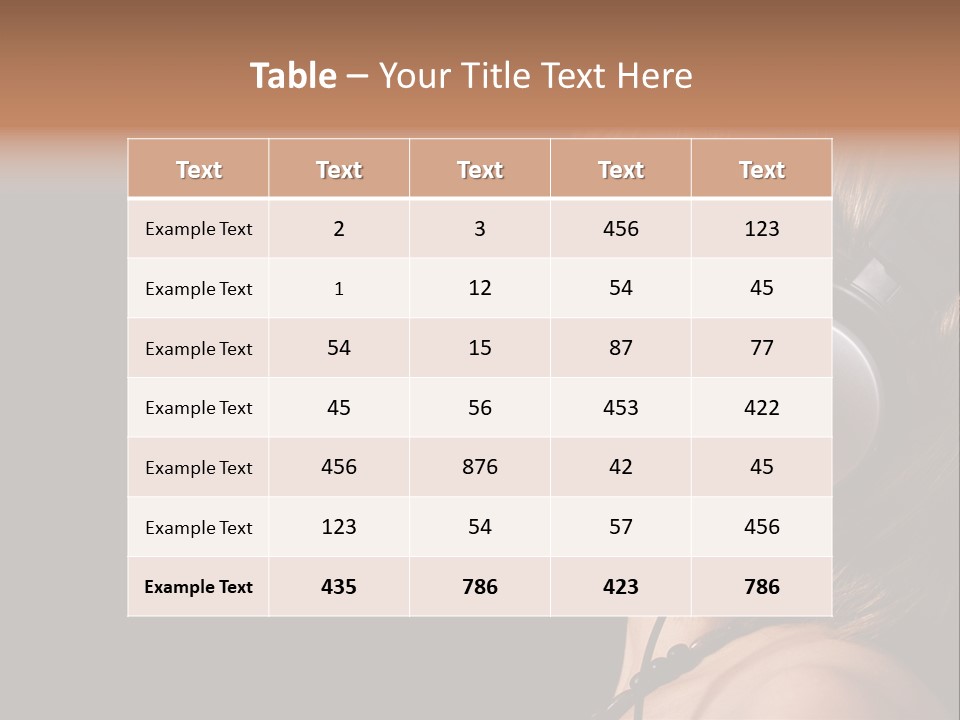 Head Lifestyle Fortune PowerPoint Template