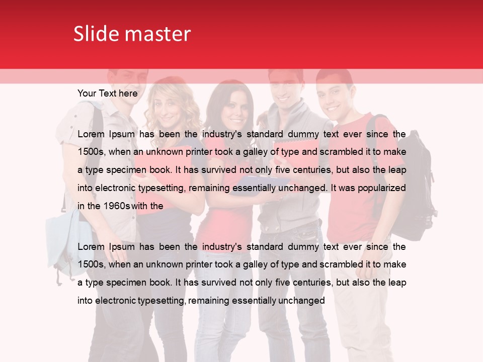 Guy Friendship School PowerPoint Template