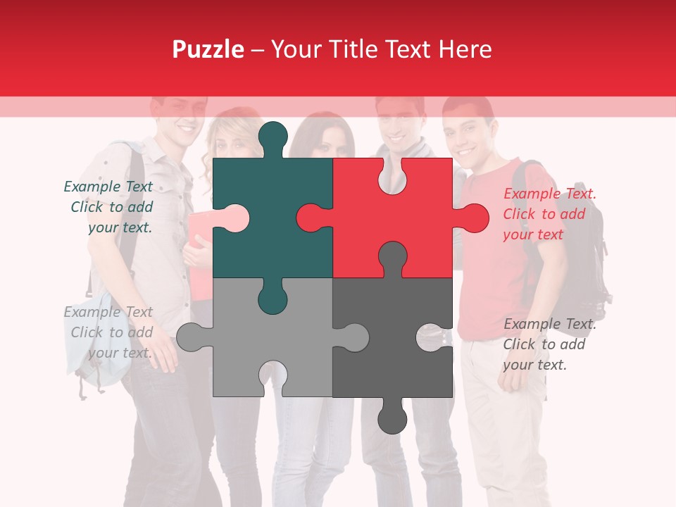 Guy Friendship School PowerPoint Template