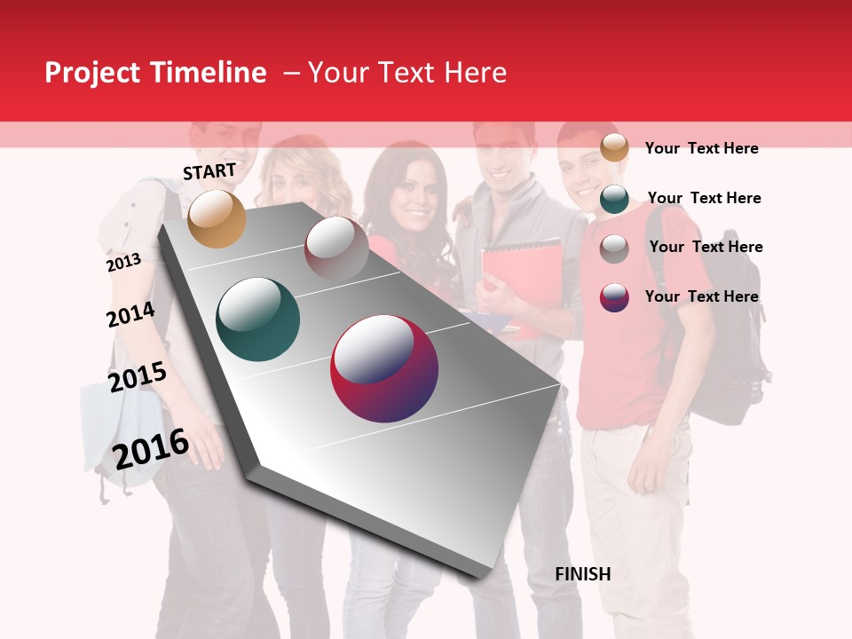 Guy Friendship School PowerPoint Template