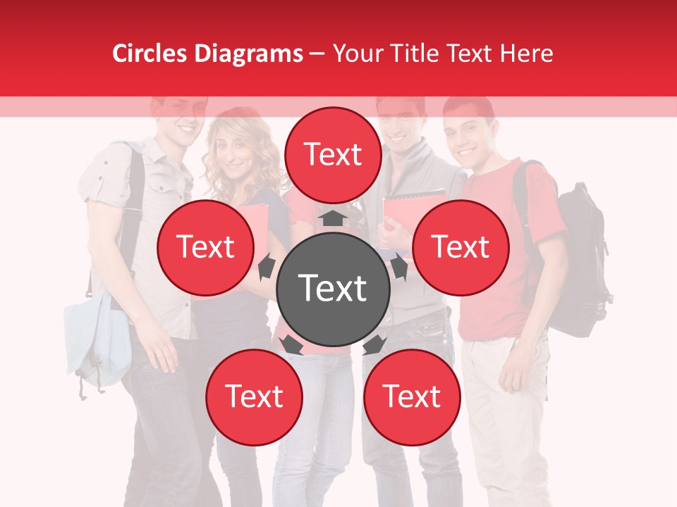 Guy Friendship School PowerPoint Template