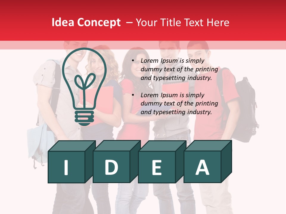 Guy Friendship School PowerPoint Template