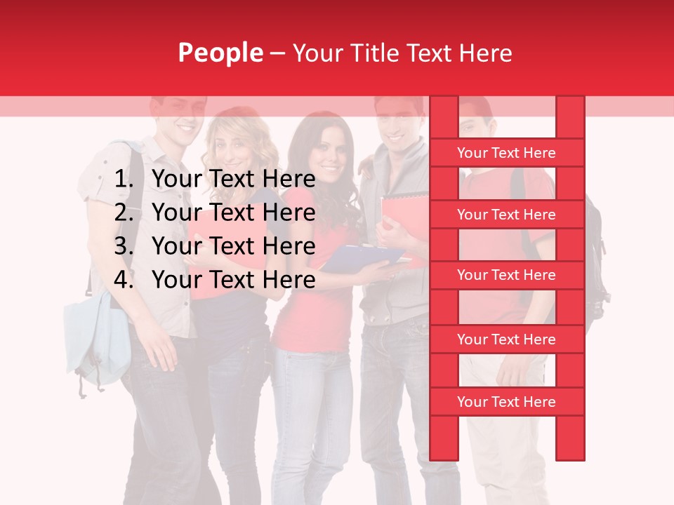 Guy Friendship School PowerPoint Template