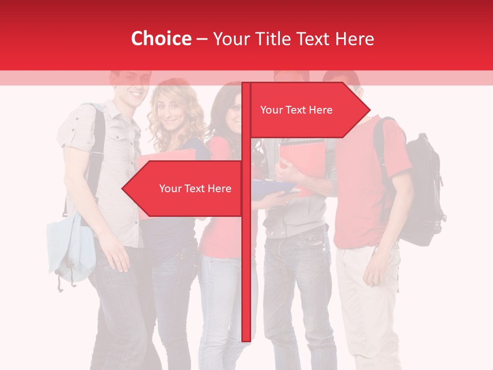 Guy Friendship School PowerPoint Template