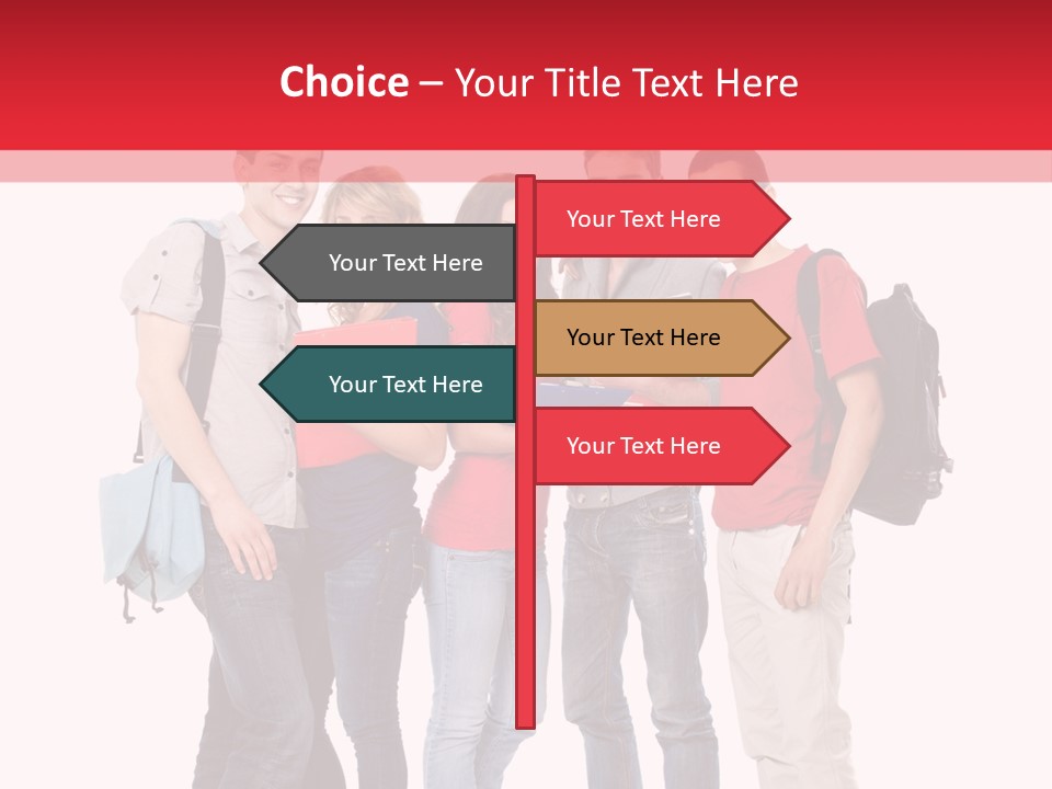 Guy Friendship School PowerPoint Template