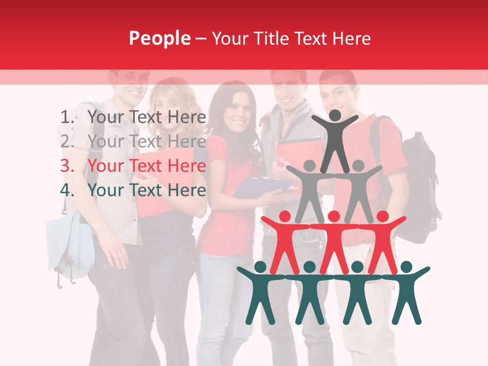 Guy Friendship School PowerPoint Template