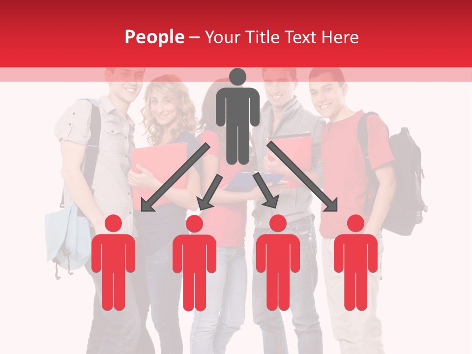 Guy Friendship School PowerPoint Template