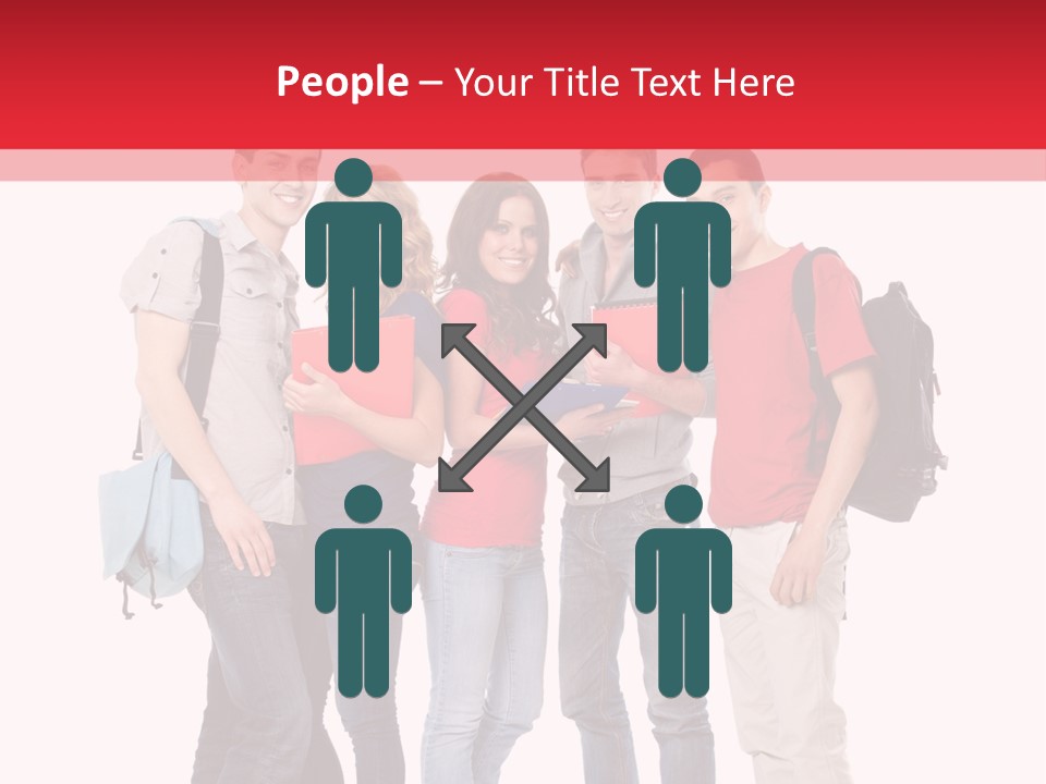 Guy Friendship School PowerPoint Template