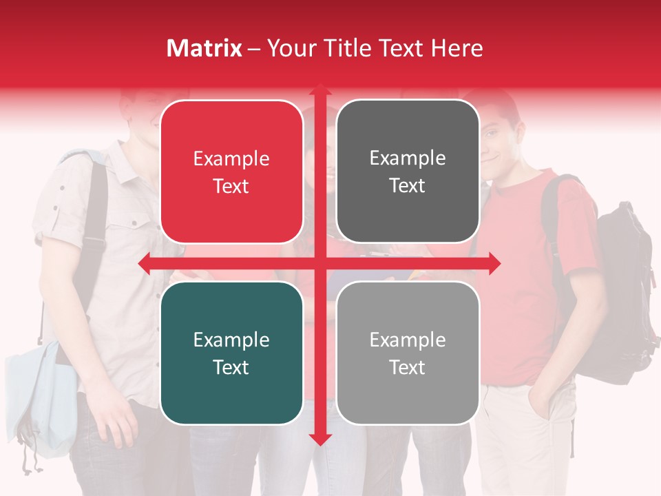 Standing Friend Smiling PowerPoint Template
