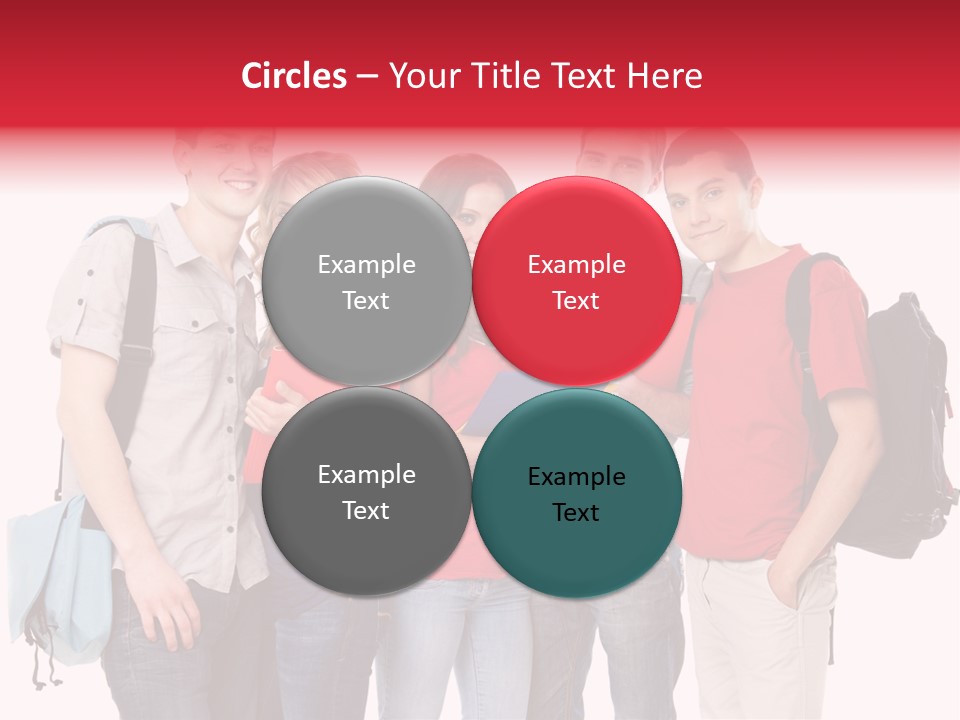 Standing Friend Smiling PowerPoint Template