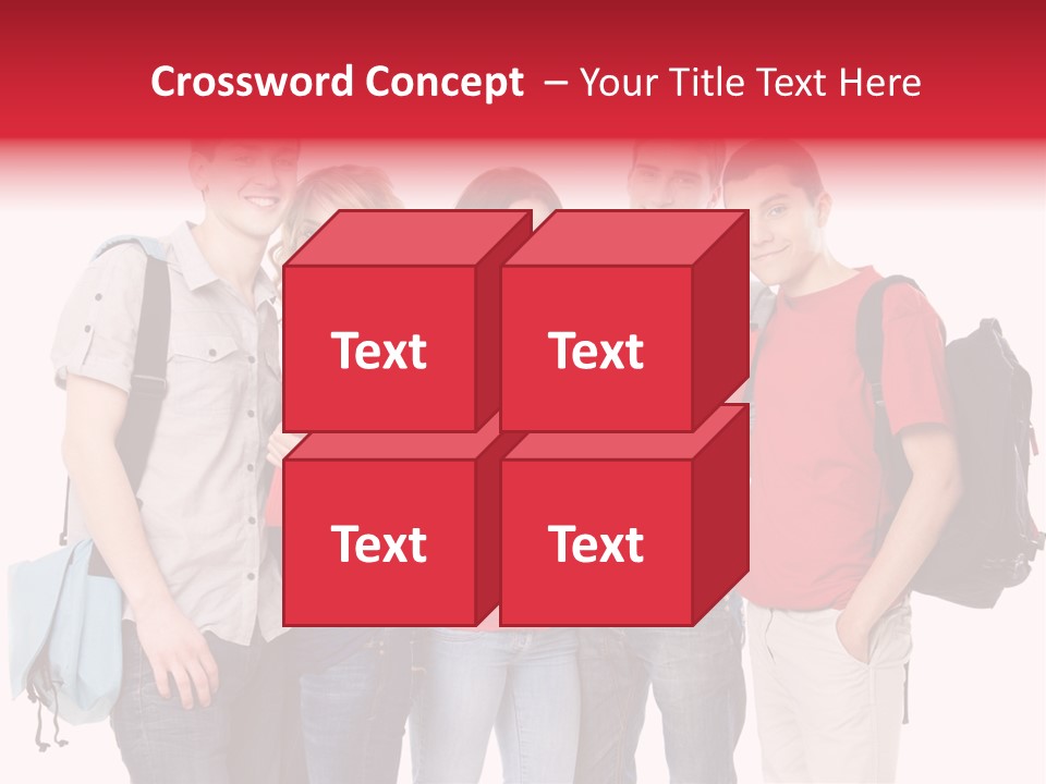 Standing Friend Smiling PowerPoint Template
