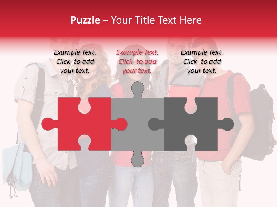 Standing Friend Smiling PowerPoint Template