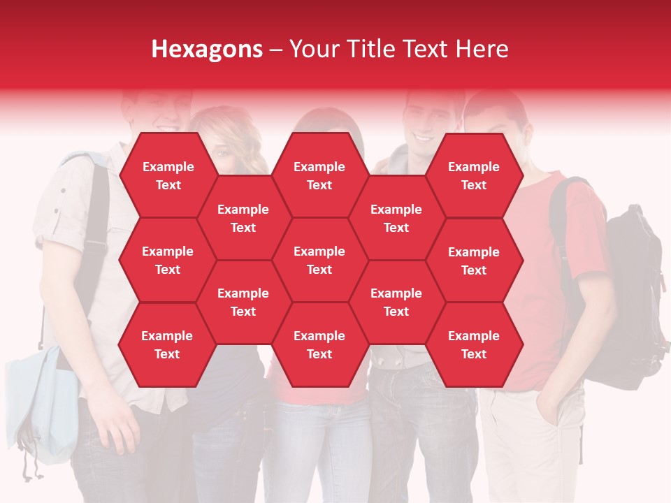 Standing Friend Smiling PowerPoint Template