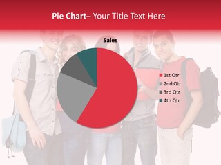 Standing Friend Smiling PowerPoint Template