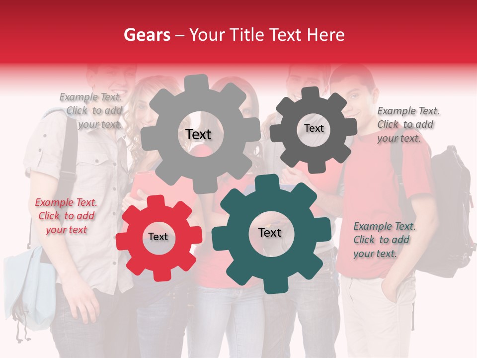 Standing Friend Smiling PowerPoint Template