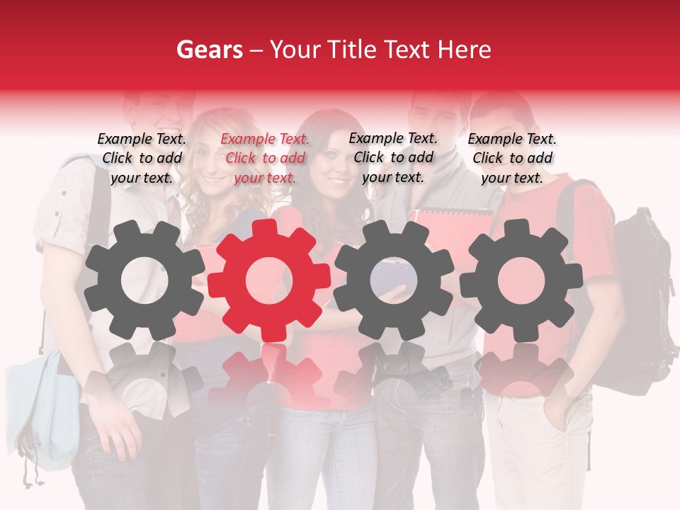 Standing Friend Smiling PowerPoint Template