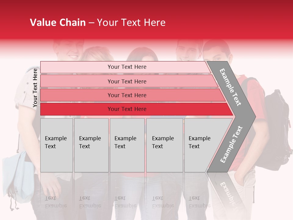 Standing Friend Smiling PowerPoint Template